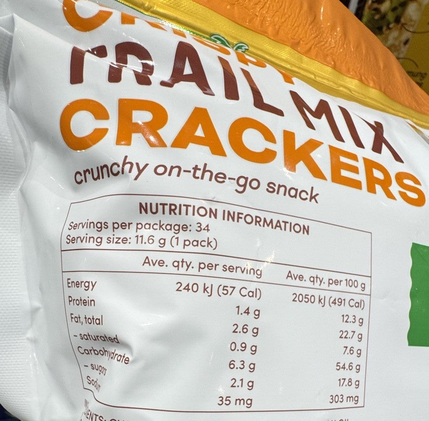 2 X Crispy Trail Mix Mung Beans Cashew Sesame Seed Raisin Crackers Baked 788Gram