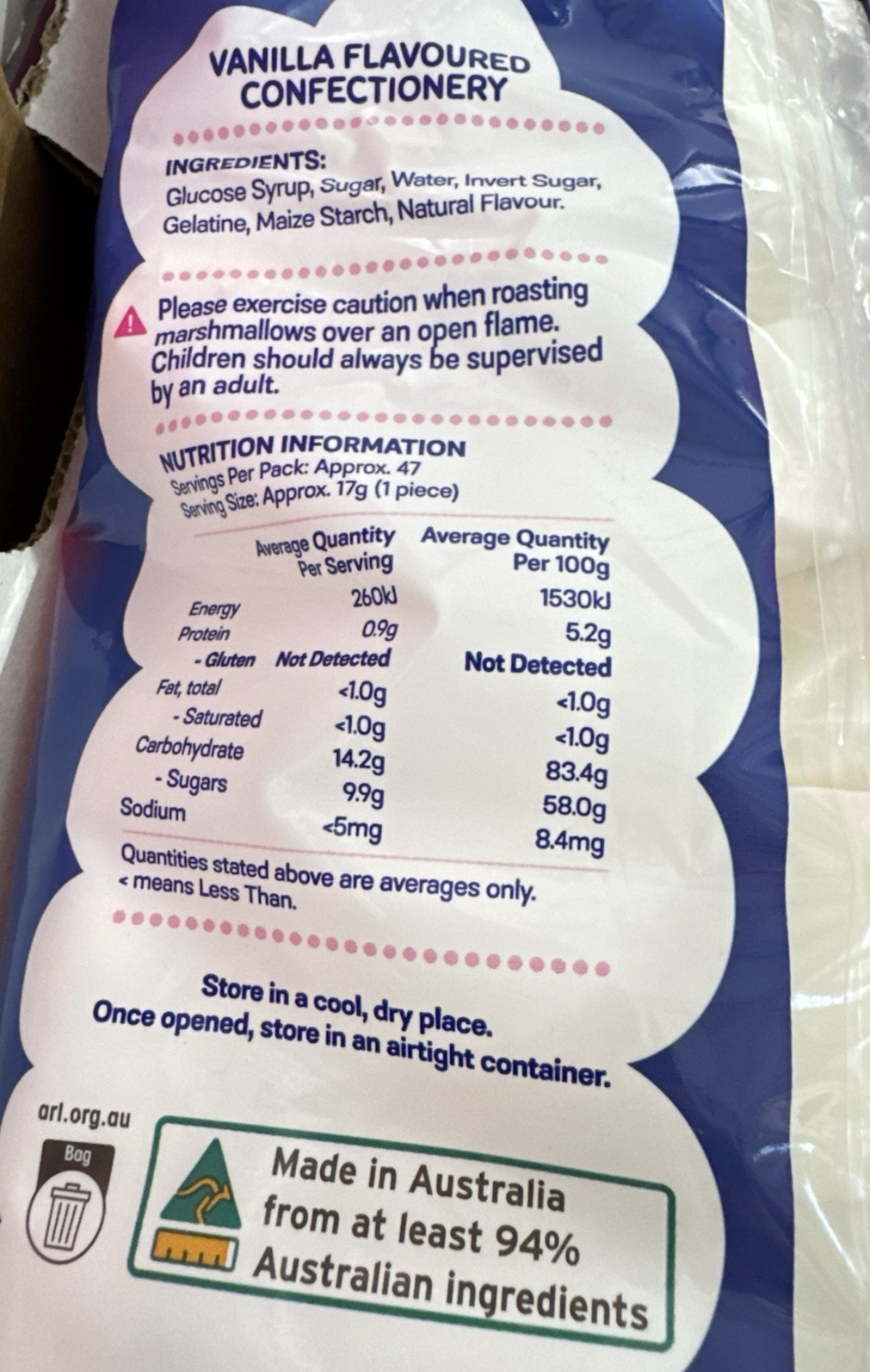 Pack of 2 X SO Soft Jumbo Roasters Marshmallows 800g for Roasting, Drink,Smores