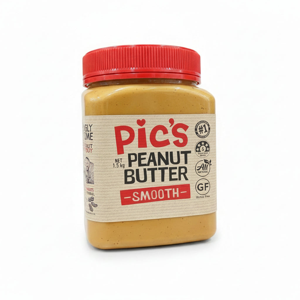 Pic's Peanut Butter Smooth 1.5kg Gluten Free Natural Spread Hi Oleic New Zealand
