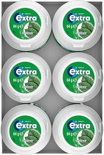 Extra Spearmint,  64g Bottle (Case of 6), Sugar Free Chewing Gum, *Free Ship*