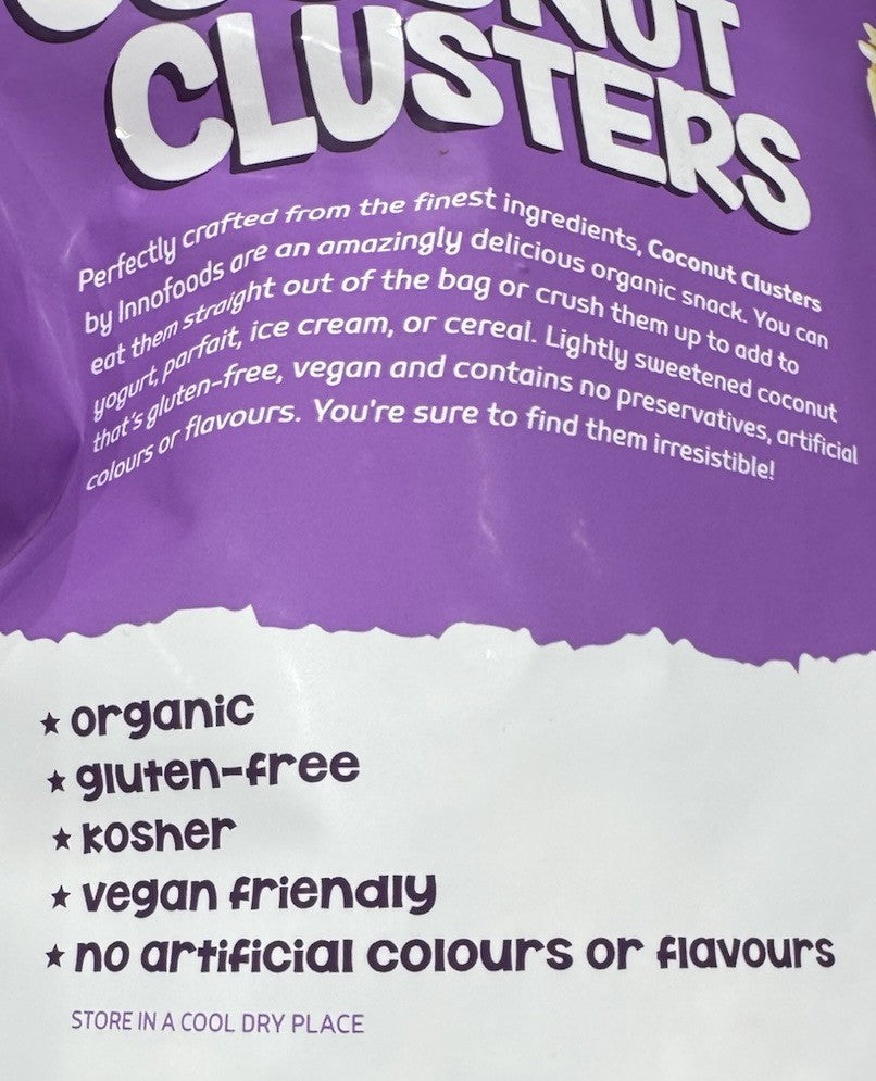 *NEW*Innofoods Organic Coconut Clusters With Superseeds 500G Organic Gluten Free