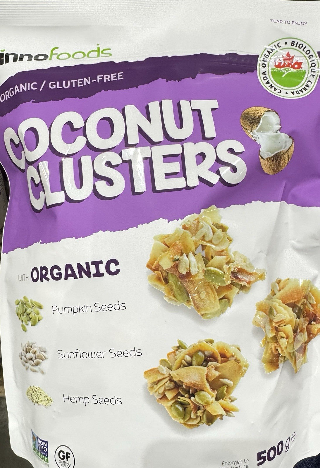 *NEW*Innofoods Organic Coconut Clusters With Superseeds 500G Organic Gluten Free