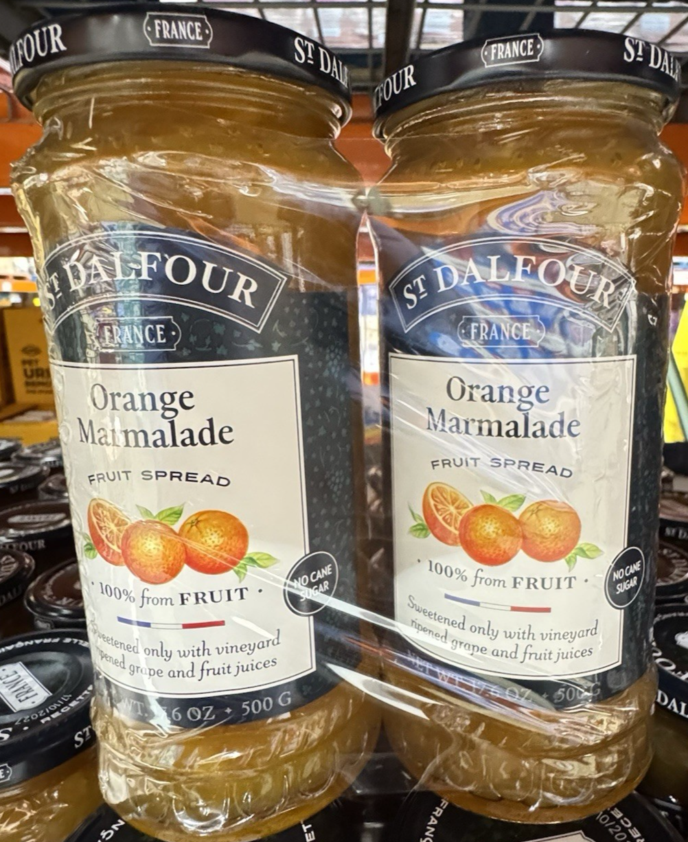 St Dalfour Orange Marmalade 100% Fruit Bread Spread No Cane Sugar Vegan 2 x 500g