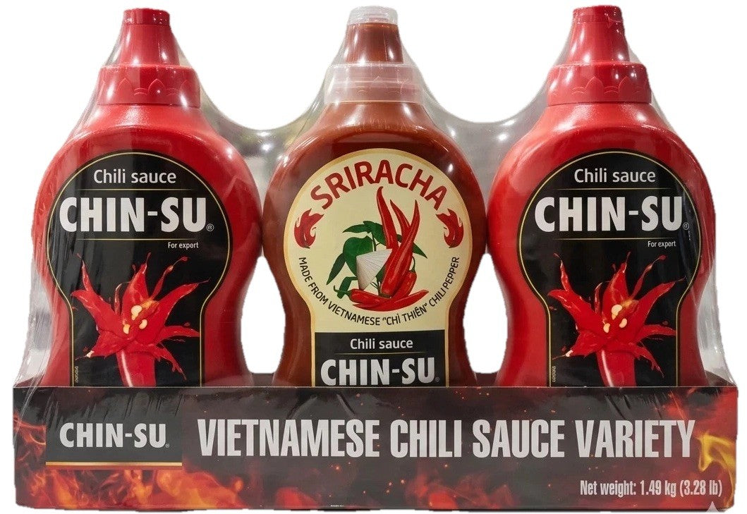 3 Pack x Chin-Su Vietnamese Chili Sauce Variety 1.49kg Sealed Sriracha Hot Sauce