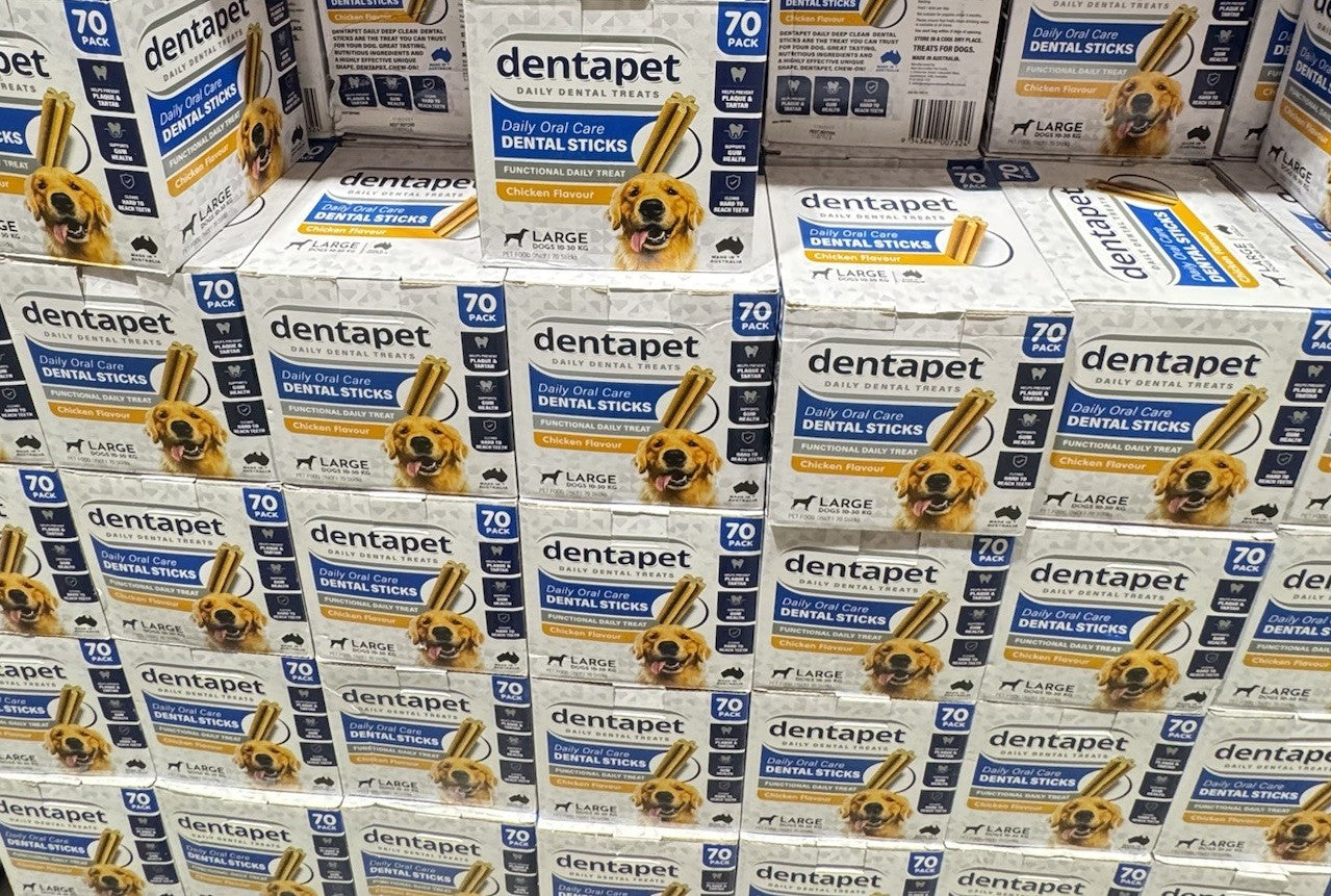Dentapet Daily Dental Treats Oral Care Chicken Flavour 70 Sticks Large Pet Dog