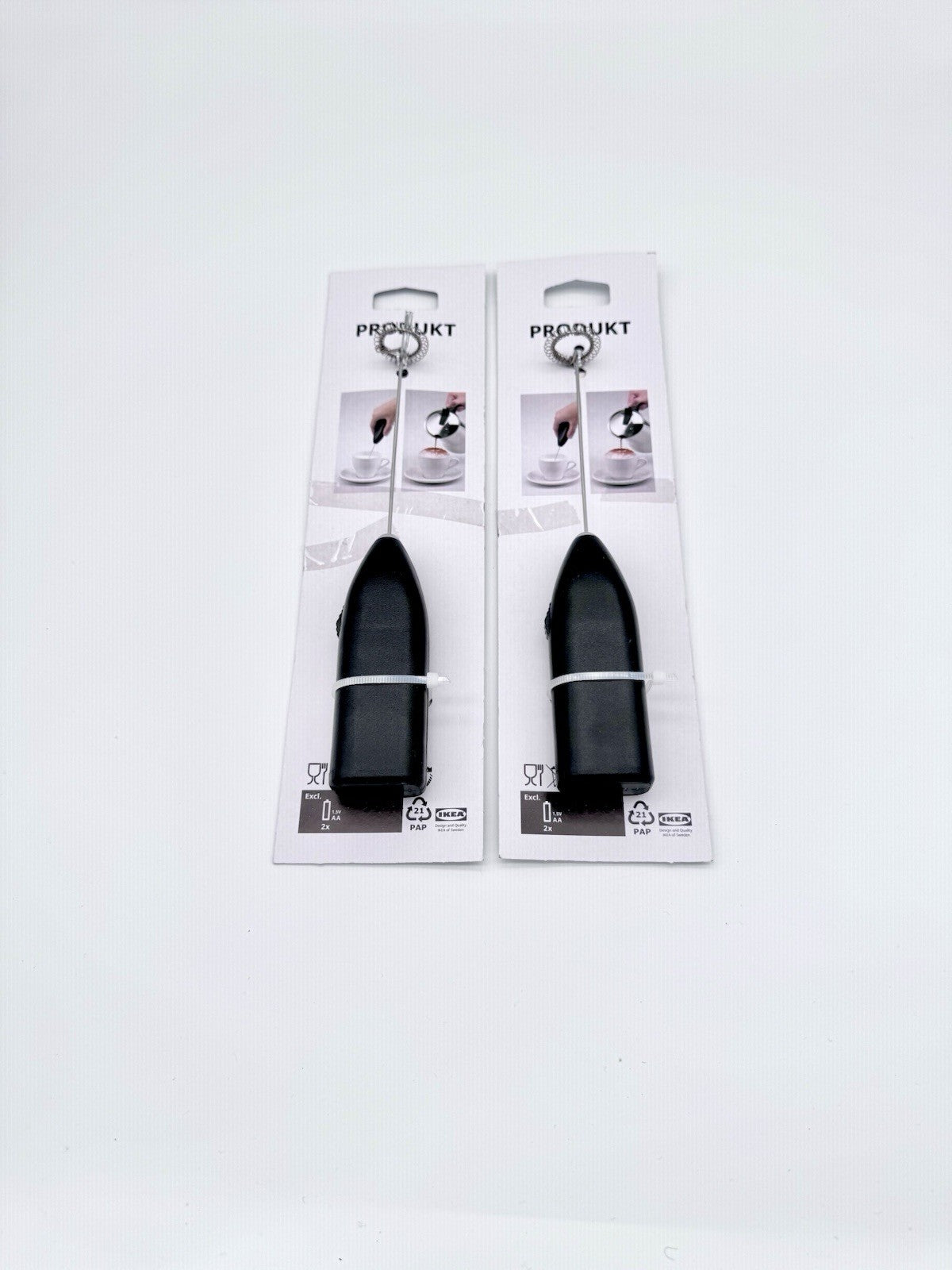IKEA New Cordless Milk Frother Handheld Foamer Coffee PRODUKT, Pack of 2