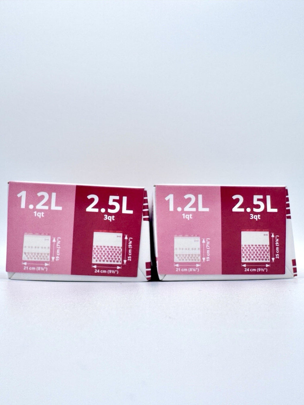 2 x IKEA ISTAD Freezer Bags Red Pink 100pk, Resealable Food,(50x1.2L & 50x2.5L)