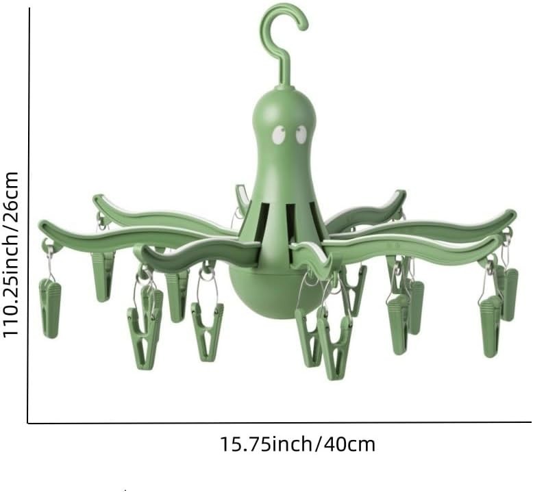 IKEA PRESSA 8-Claw Octopus Hanging Dryer 16 Clothes pegs, Easy to fold and Place