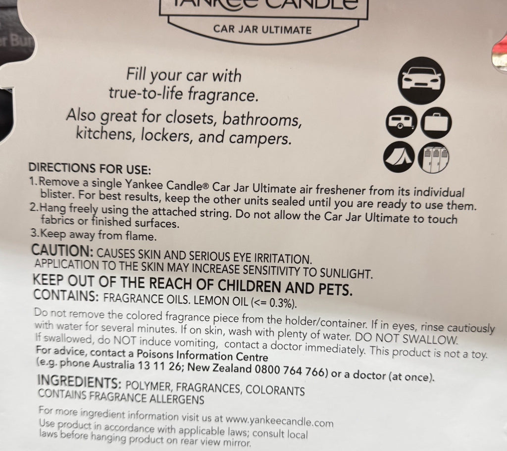 Yankee Candle Car Jar Ultimate Air Freshener Multipack Hanging Car Jar Pack of 5