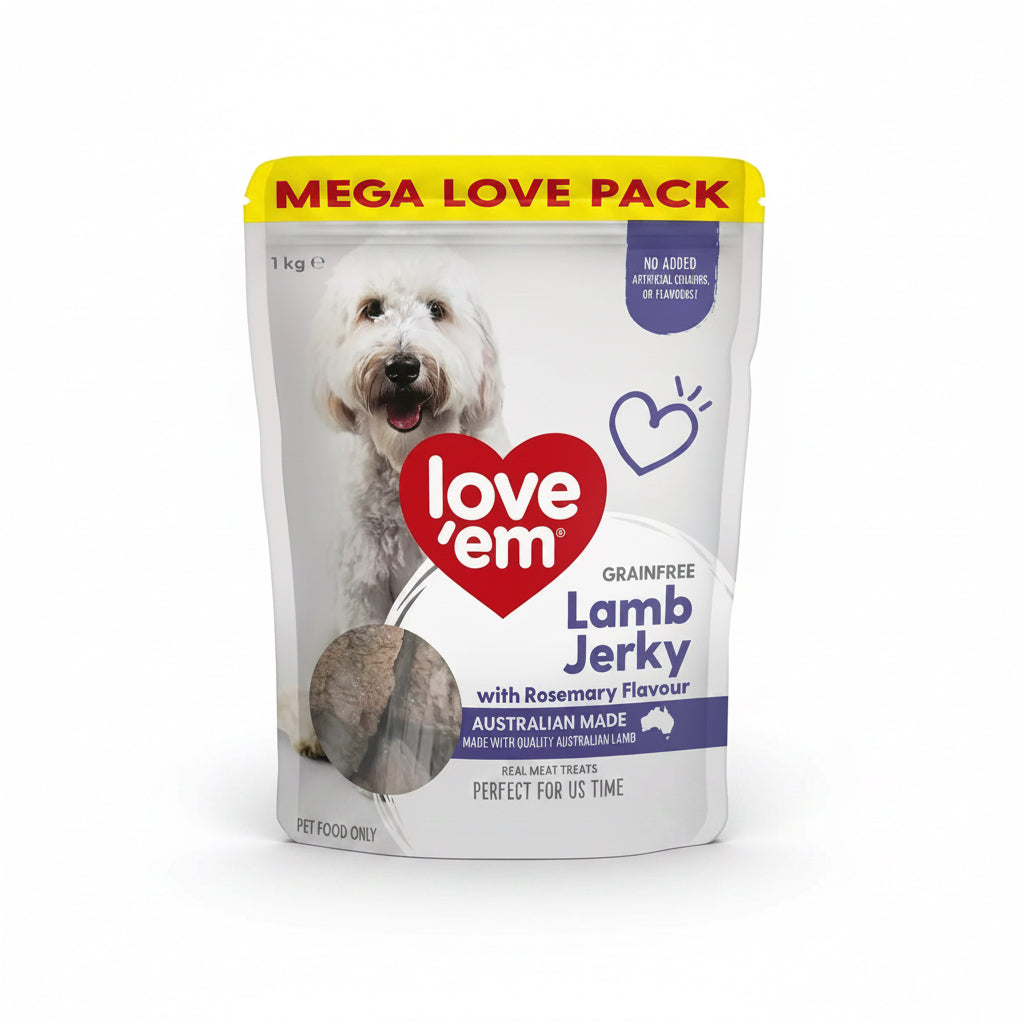 Love ’em Grain-Free Lamb Jerky with Rosemary Flavour 1 Kg