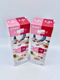 2 x IKEA ISTAD Freezer Bags Red Pink 100pk, Resealable Food,(50x1.2L & 50x2.5L)