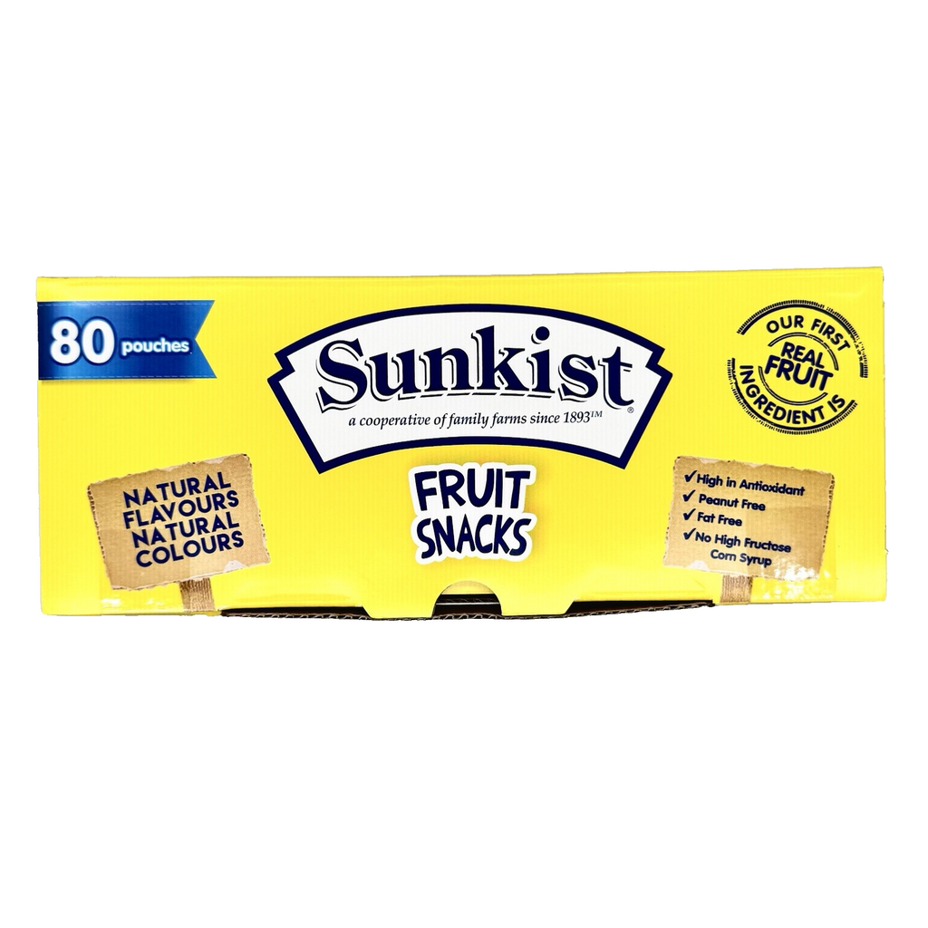 SUNKIST Mixed Fruit 80 x 23g Snacks Fat Free Real Fruit Kids Health Sweet 1.84kg