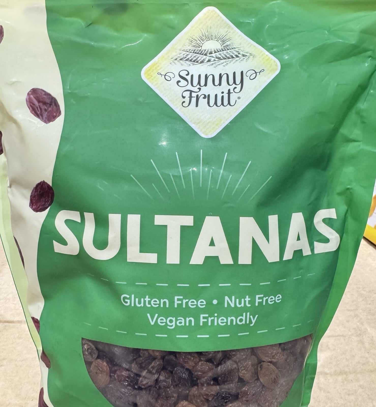 Sunny Fruit Sultanas 2kg Gluten Free Nut Free Vegan Friendly Dessert NON-GMO