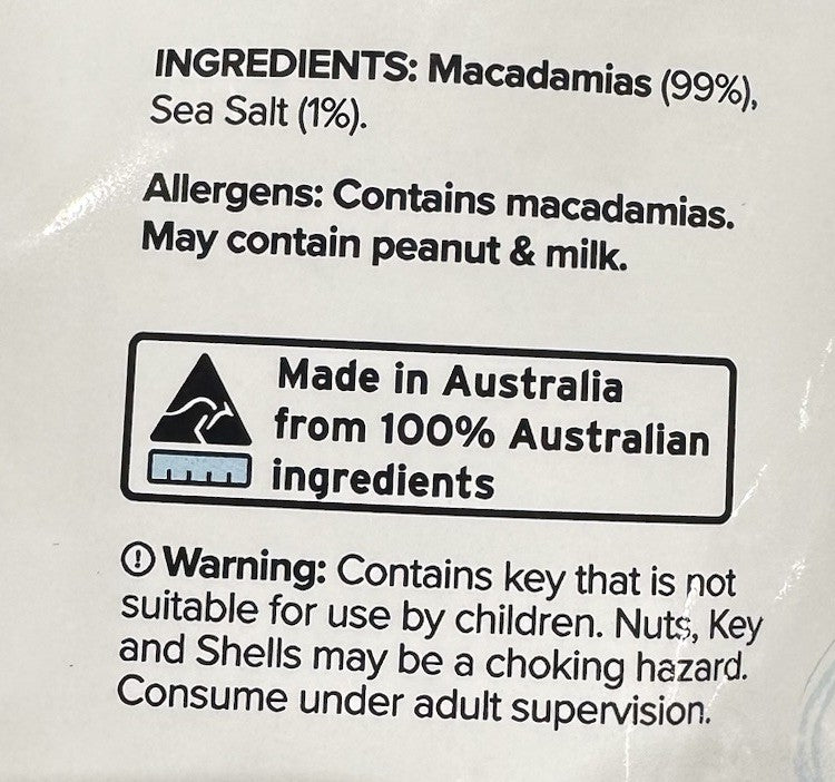 Fresh Macadamia Nuts 500g Roasted with Sea Salt In Shell 100% AU Ingredients