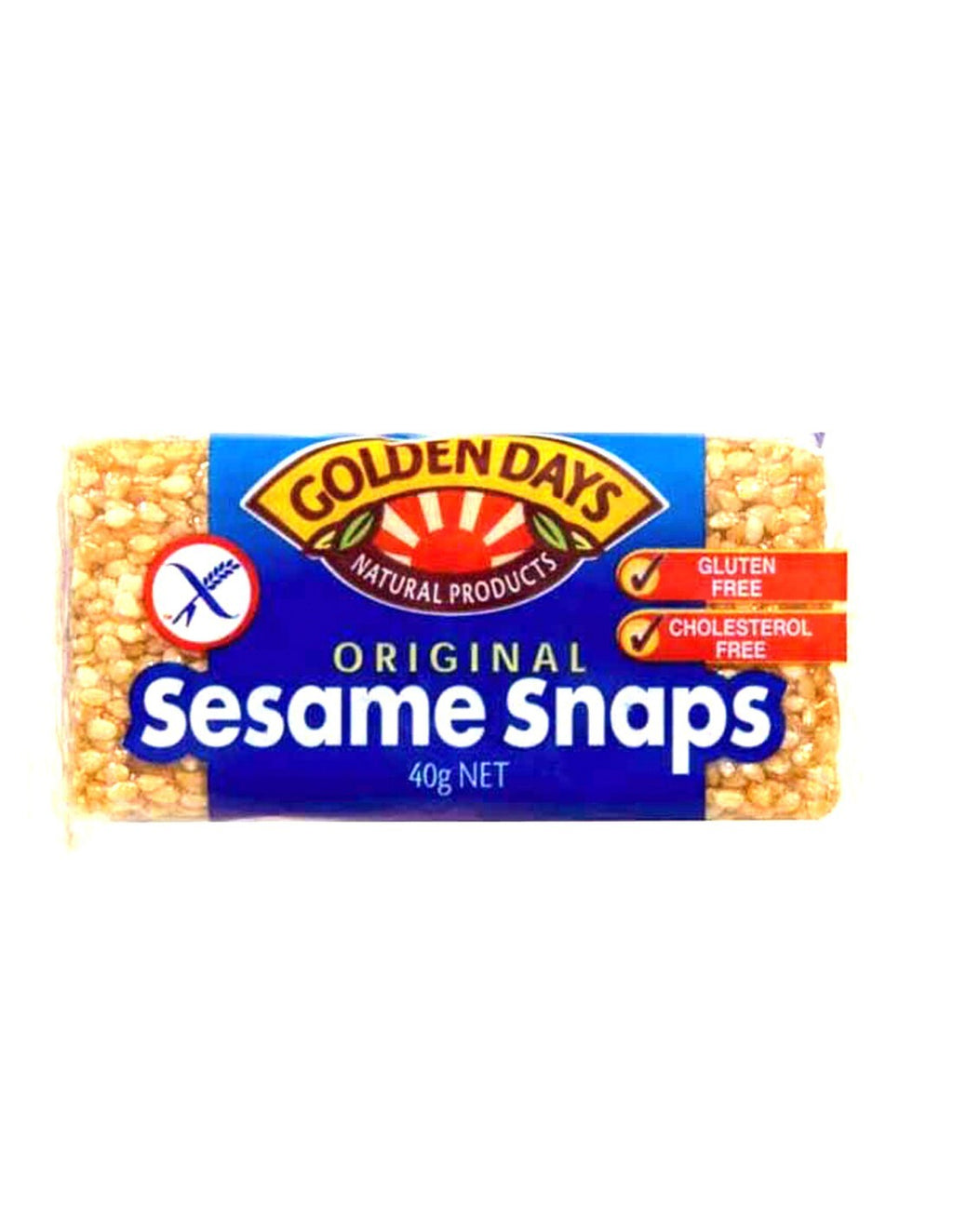 Golden Days Sesame Snaps Natural Ingredient Gluten Free KidSnack 36x40g