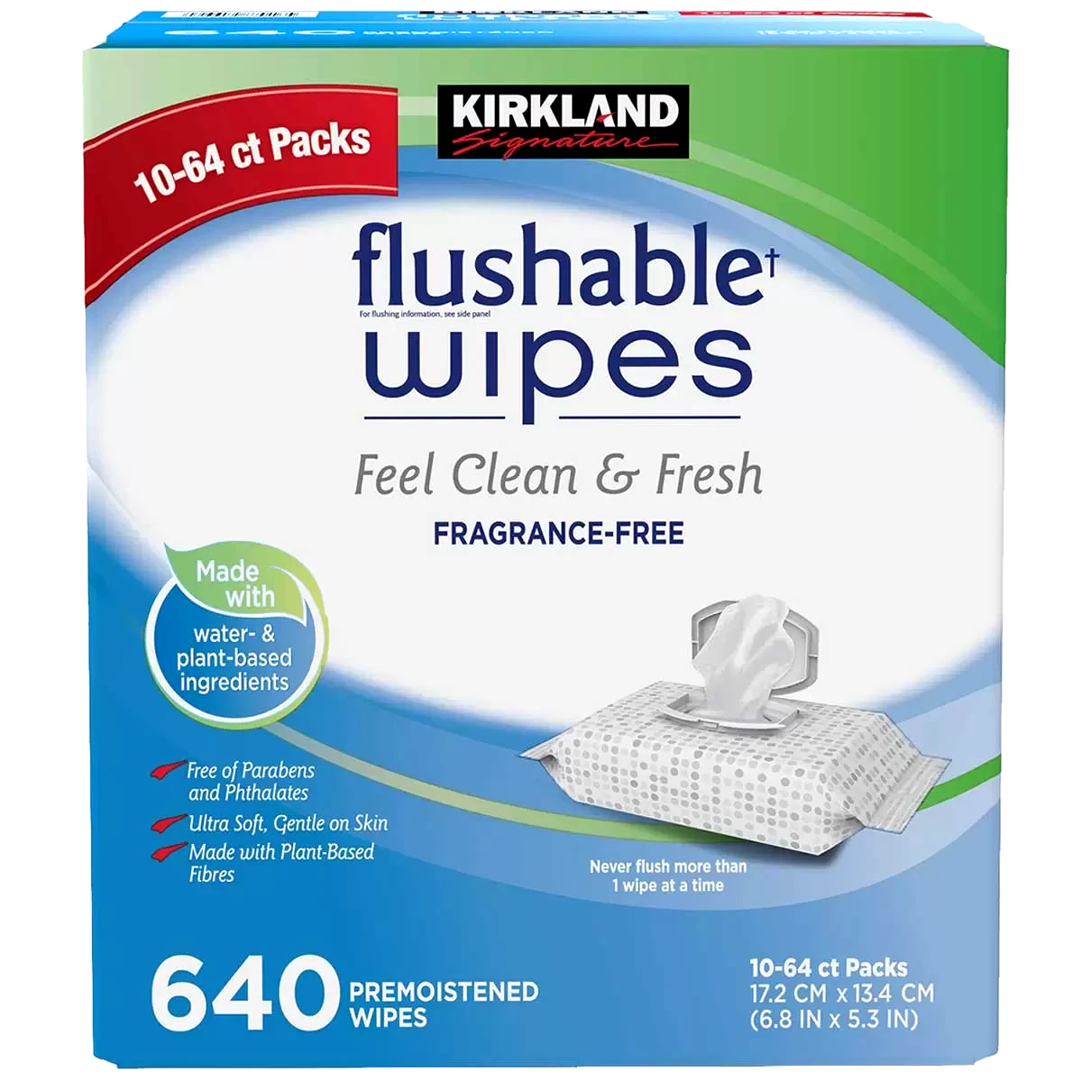 Kirkland Signature Soft Wet Wipes Cleaning Moist Flushable Wipes 640 Ultra New