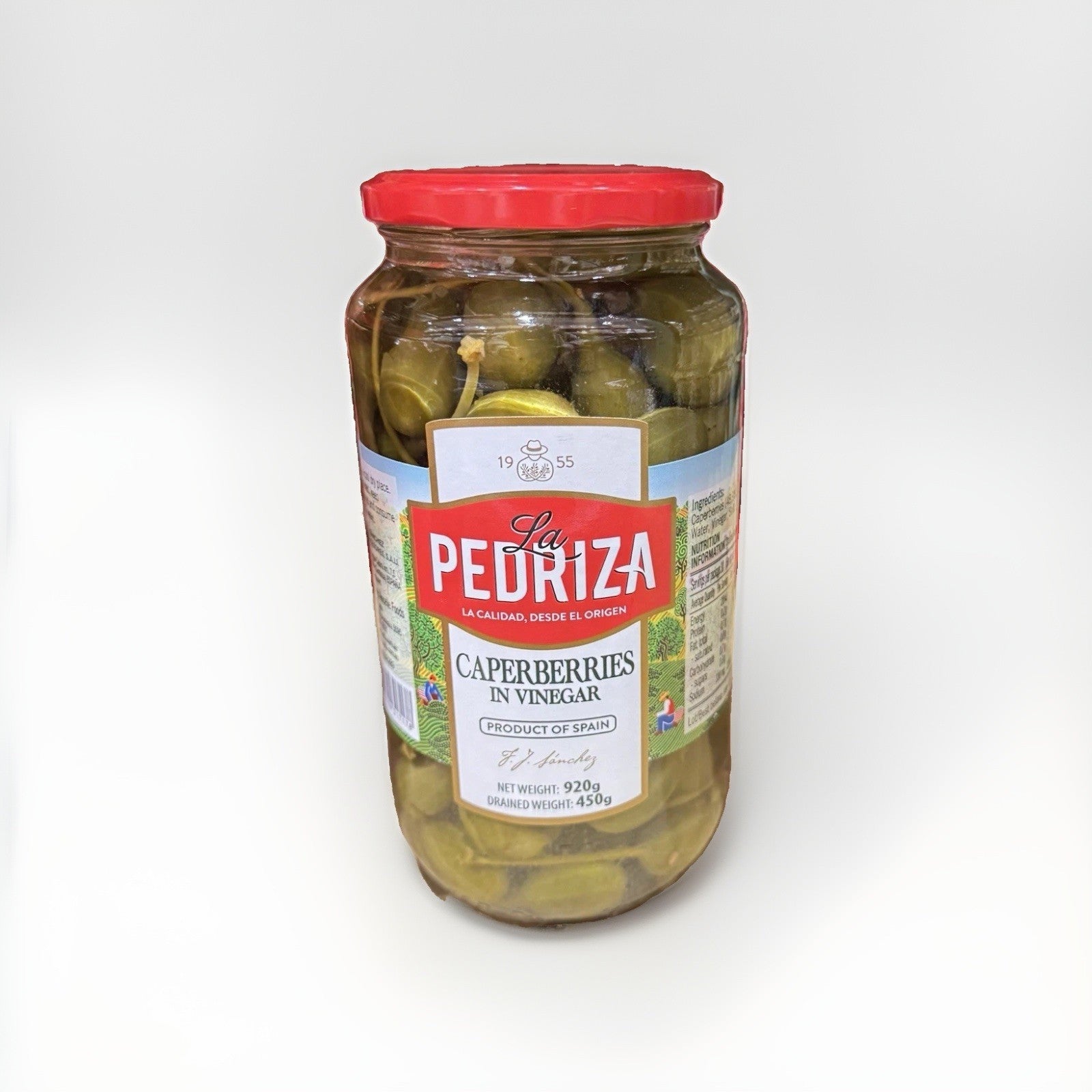 La Pedriza Caperberries In Vinegar, Of Spain, (Net & Drained Weight 920g & 450g)