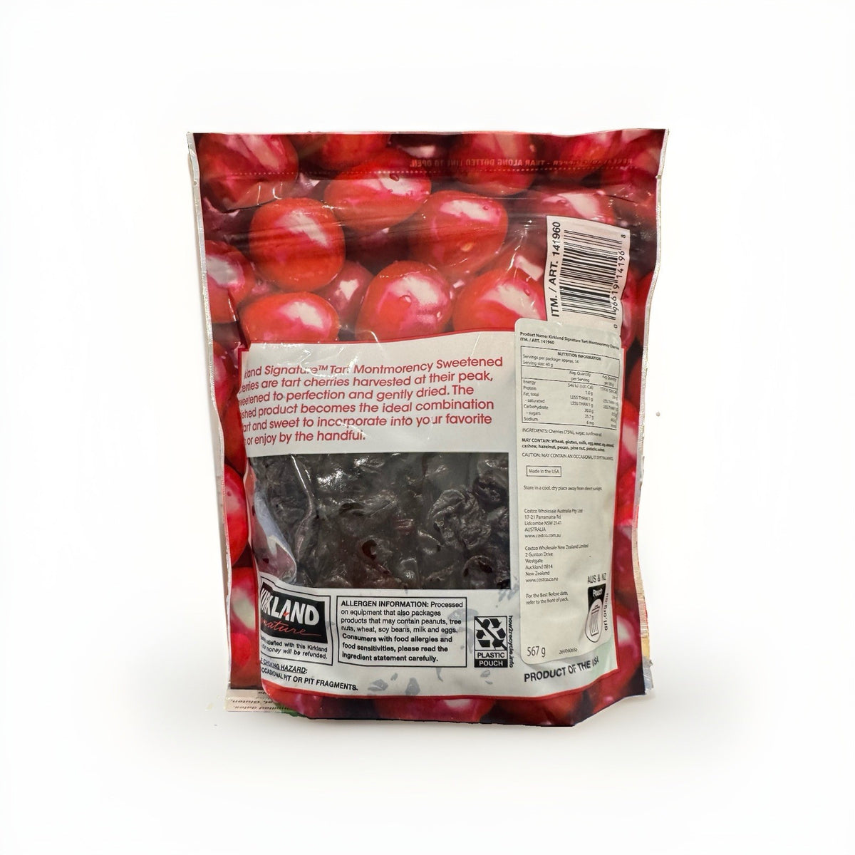 Kirkland Signature Whole Dried Tart Montmorency Cherries Sweetened 567g