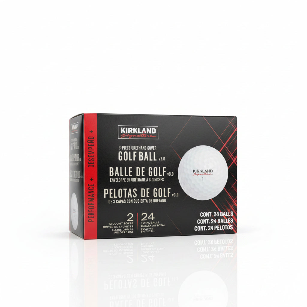 KIRKLAND SIGNATURE Performance+ v3.0 Golf Balls 3-Piece Urethane White - 24 Pack