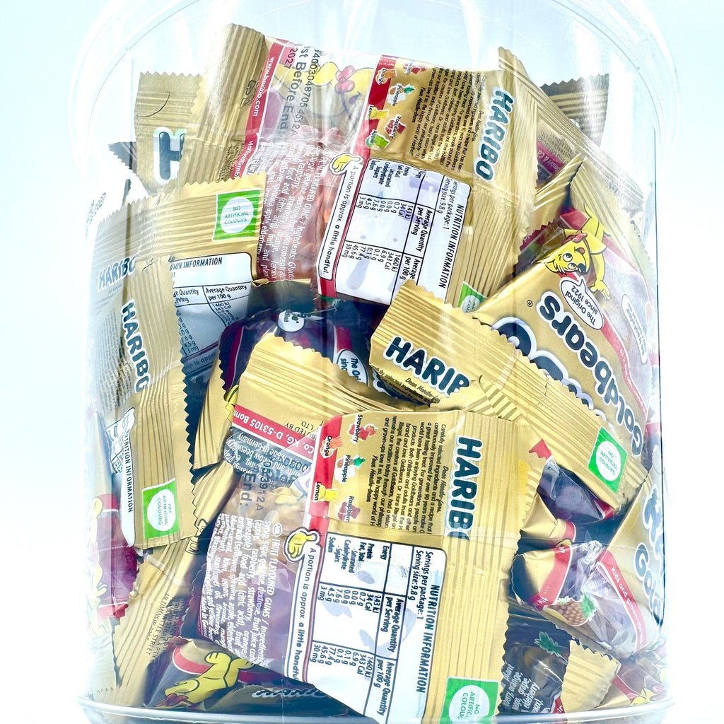 Haribo Goldbears Mini Bags Bucket - 100 Pieces of Gummy Candy Delight**