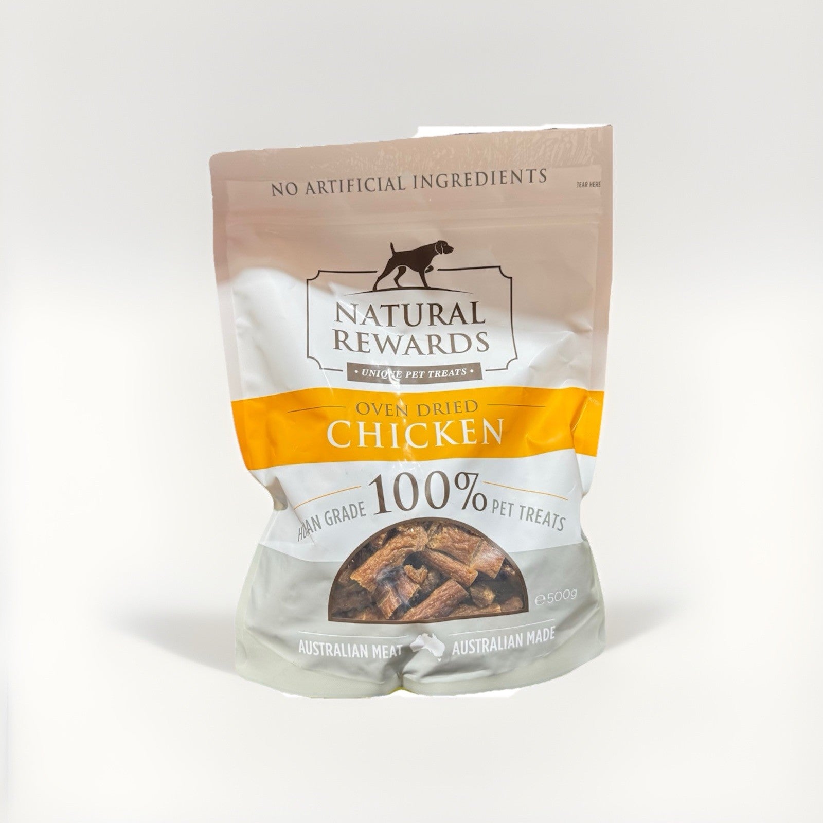 Natural Rewards Human Grade Chicken Dog Pet Food Treats 500g Australian Made