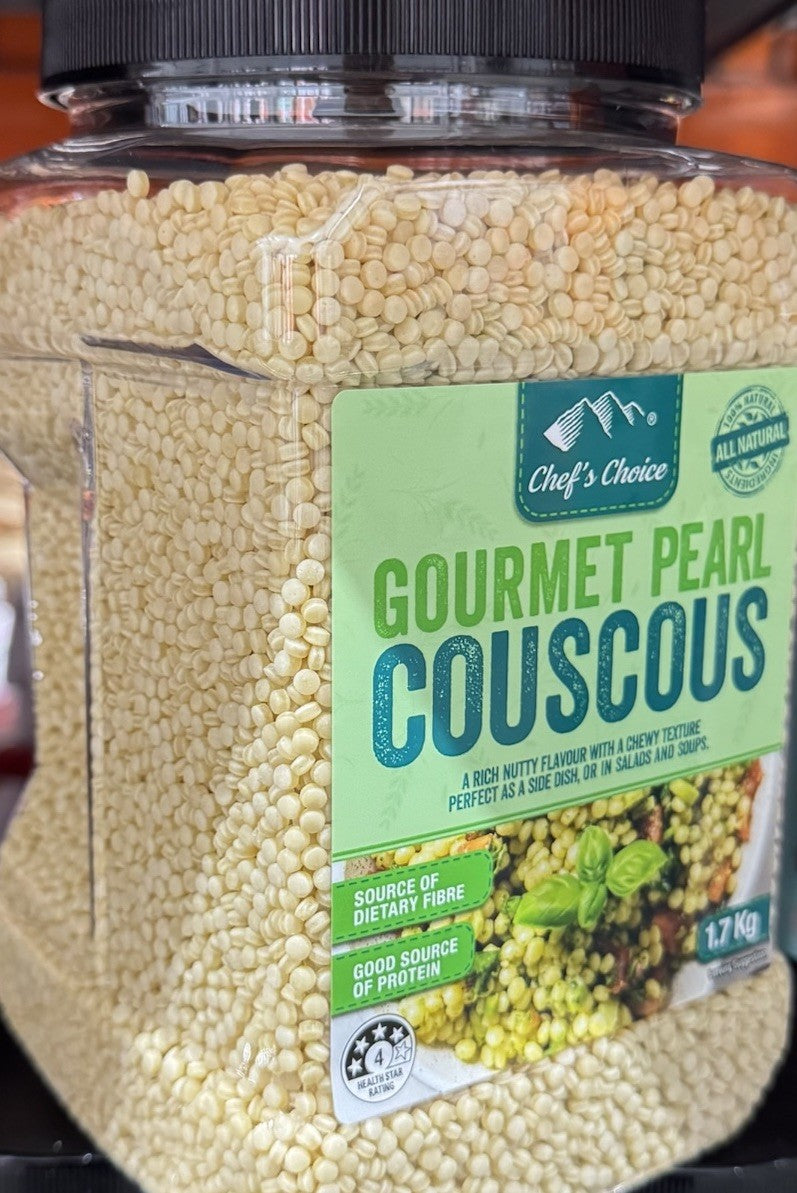 Chef's Choice Gourmet Toasted Pearl Couscous 1.7KG All Natural  Vegan NON-GMO