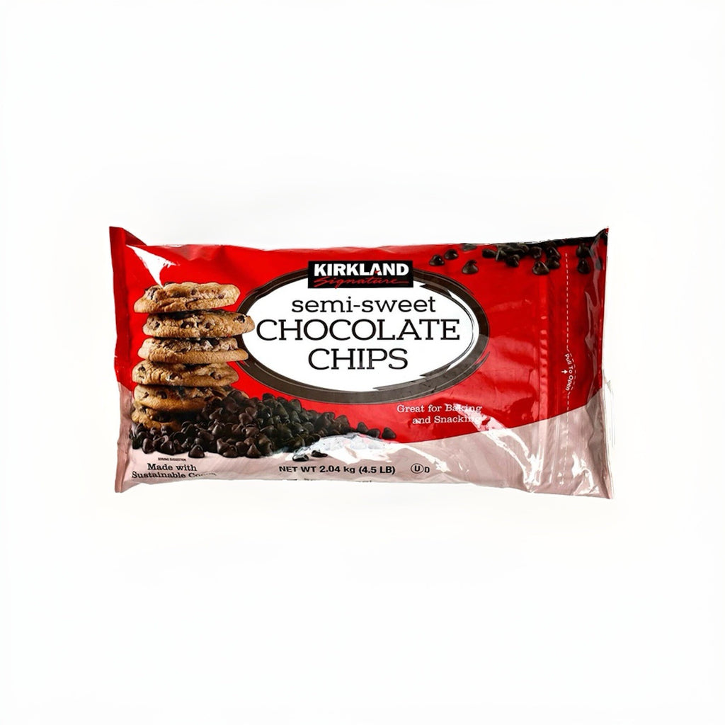 2.04KG x Kirkland Semisweet Chocolate Chip Great Baking Snack Sustainable Cocoa