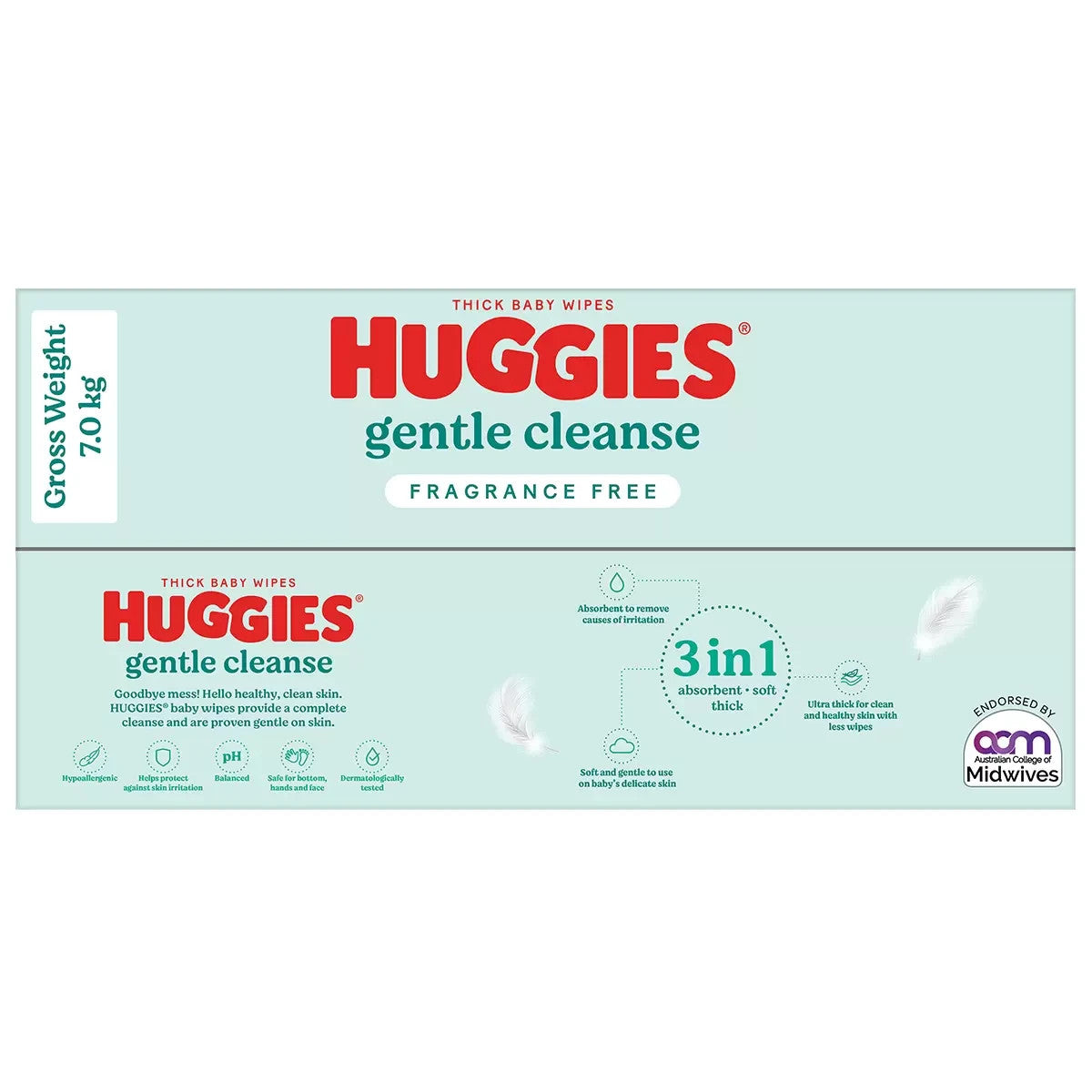 BOX 960 HUGGIES Thick Baby Wet Wipes Bulk Mega Pack Fragrance Free (12x80 Wipes)
