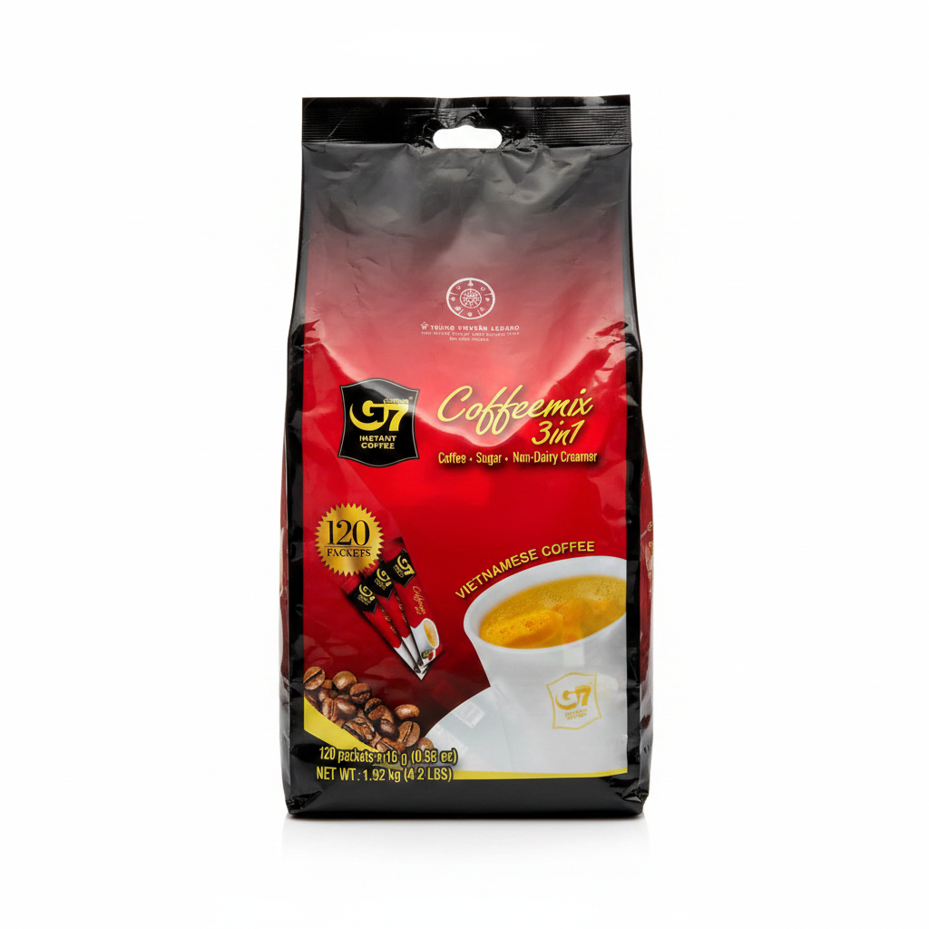 Trung Nguyen Vietnamese G7 Instant Coffee 1.92kg Mix Sugar Creamer 120 Packs