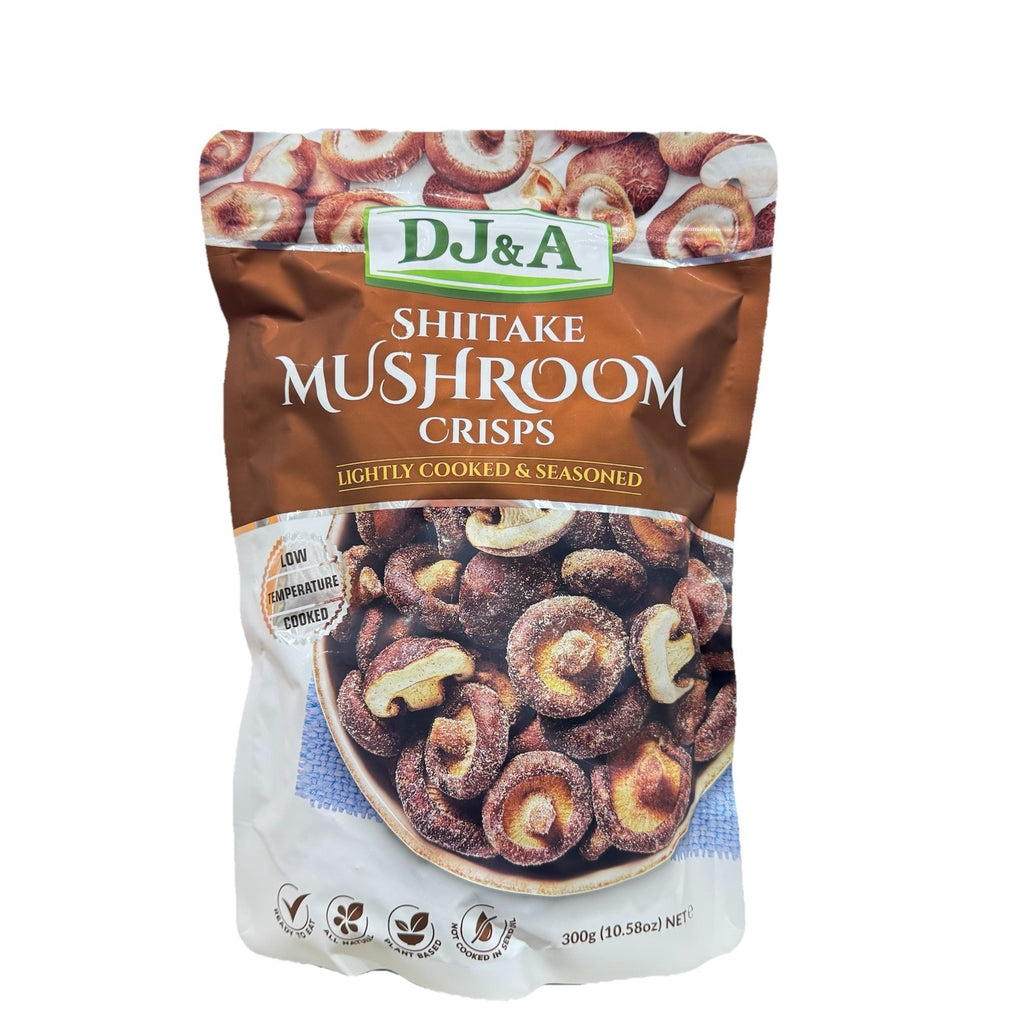 3 Pack x DJ&A Shiitake Mushroom Crisps 300g Lightly Cooked & Seasoned Value Pack