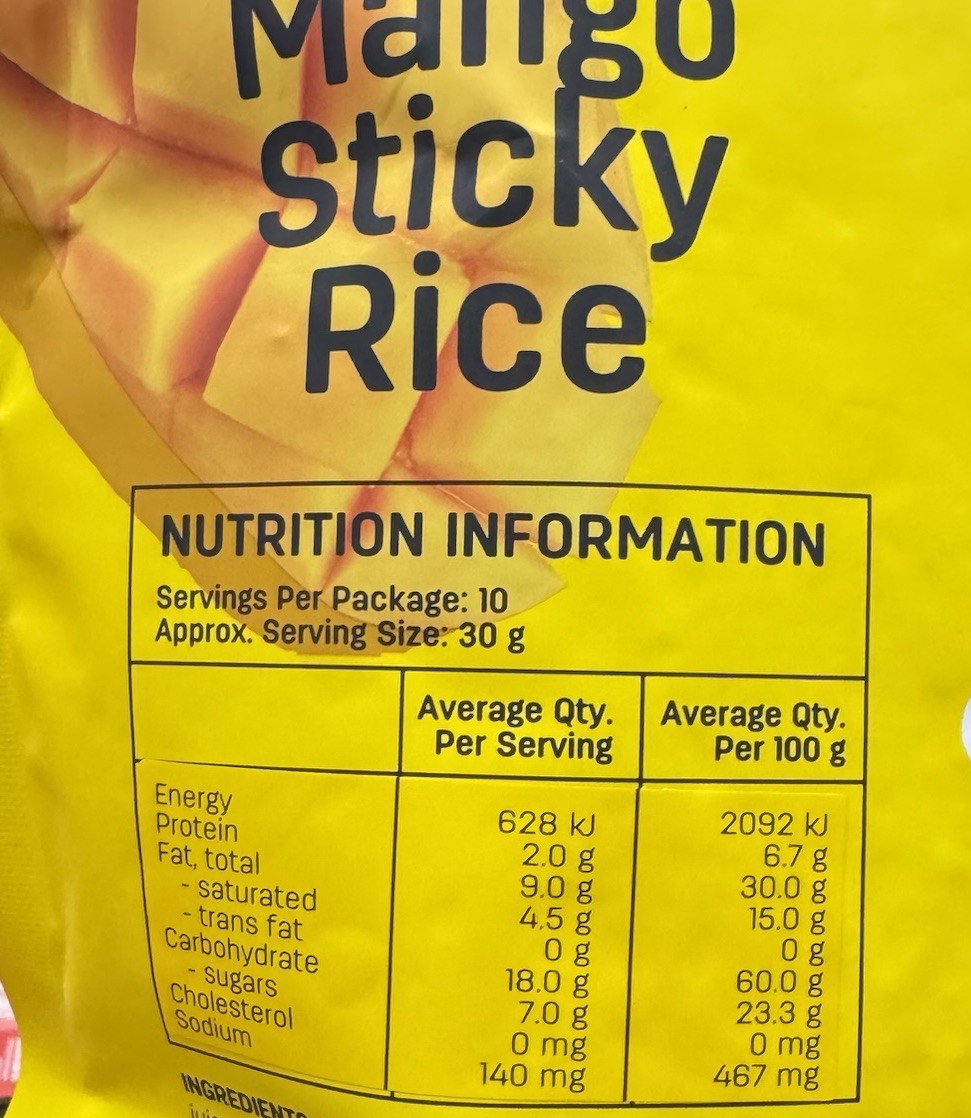 The Tropical Fruit Co Crispy Mango Sticky Rice Snack 300g Thai Dried Fruit