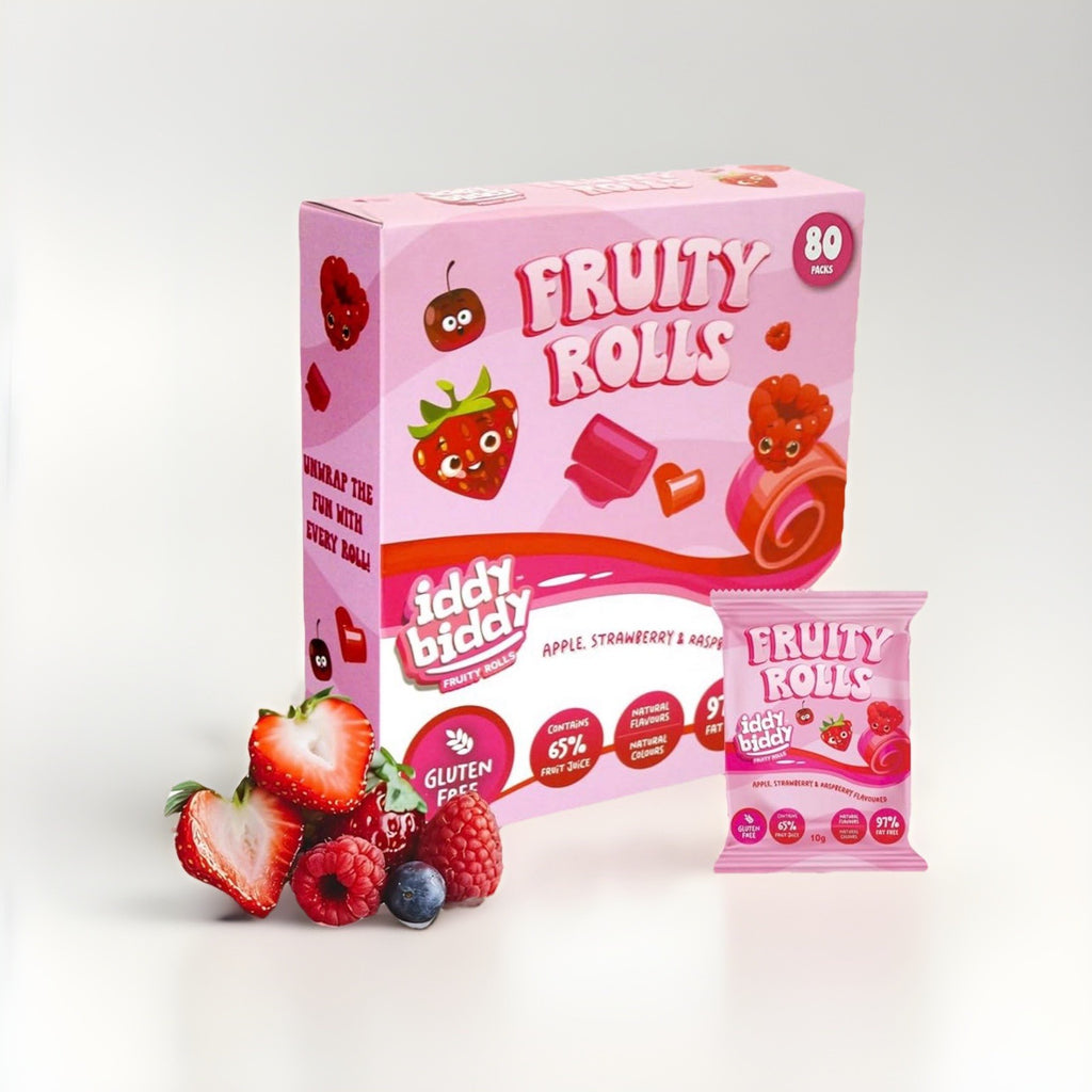 80Pack Iddy Biddy Apple Strawberry/Raspberry Flavour Fruity Rolls 800G(80 x 10g)