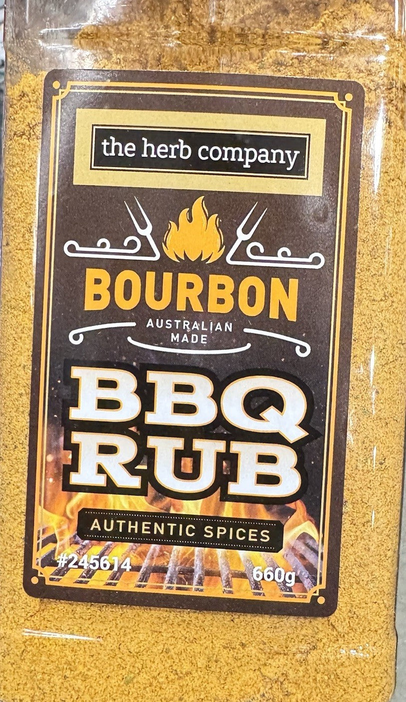 The Herb Company Bourbon BBQ Rub 660g Authentic Spices Made in Australia