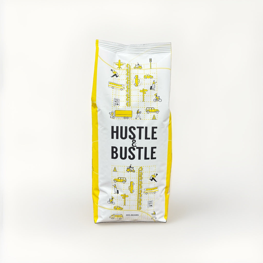 Hustle & Bustle Golden 1kg Beans Awards Won Coffee Beans Medium Roast