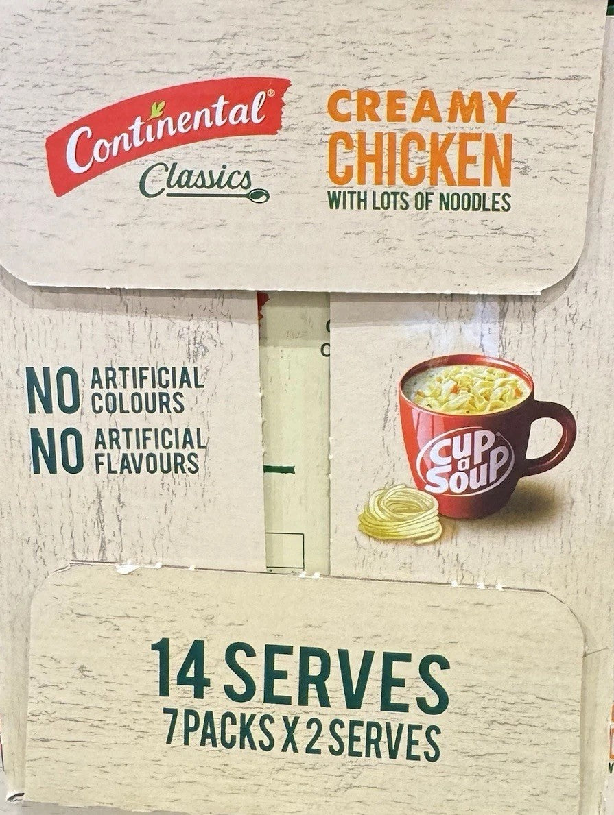 Continental Cup A Soup Creamy Chicken with Lots of Noodles 7 Packs x 2 Serves