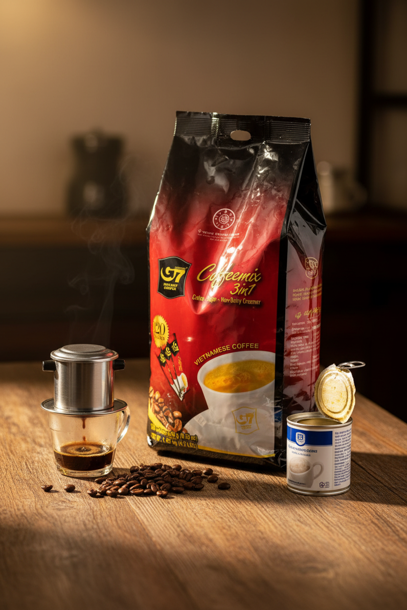 Trung Nguyen Vietnamese G7 Instant Coffee 1.92kg Mix Sugar Creamer 120 Packs