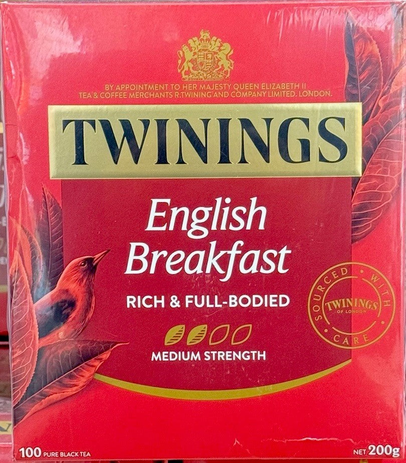 3 x Twinings English Breakfast Pure Black Tea Bags 100 pack (200g) Value Pack