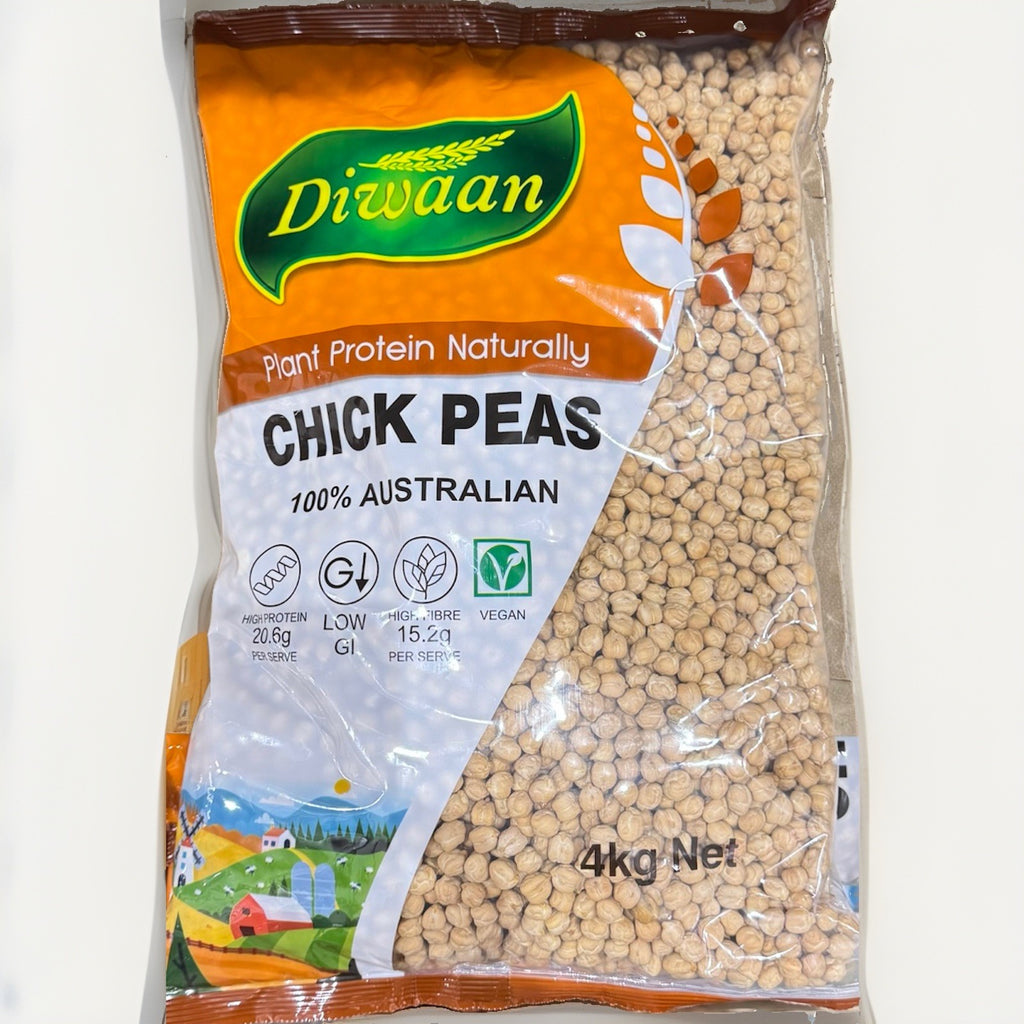 Diwaan Plant Protein Naturally Chick Peas 100% Australian 4KG VEGAN LOW GI
