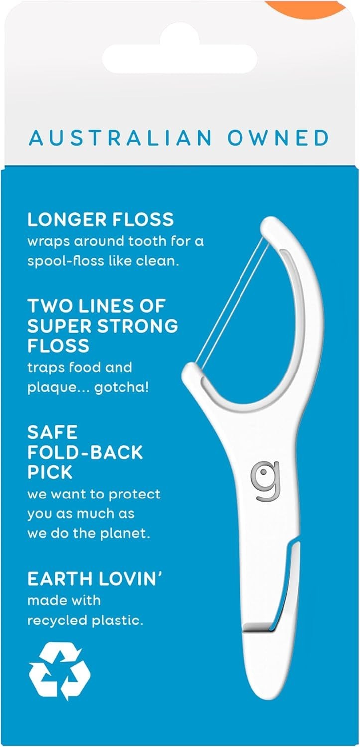 3 x GO2 Dentagenie Double Floss Picks Minty 36 Pieces Flosspyx Flosser