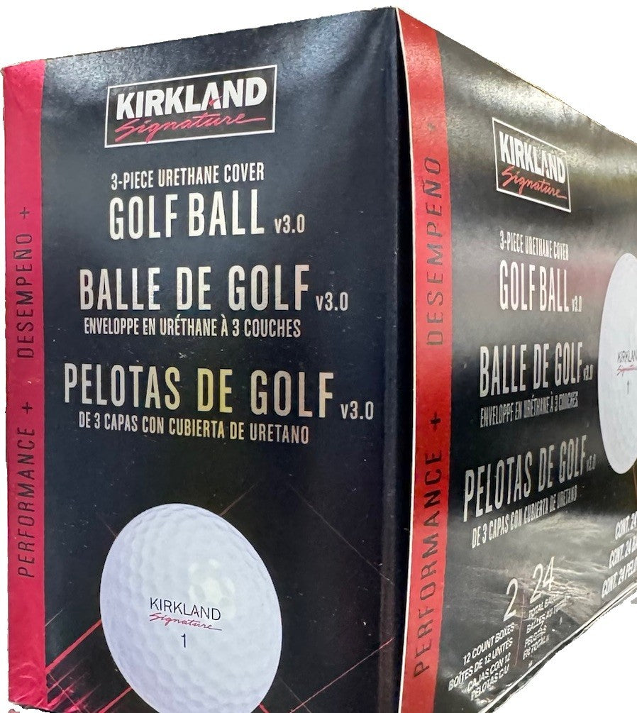 KIRKLAND SIGNATURE Performance+ v3.0 Golf Balls 3-Piece Urethane White - 24 Pack