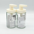 2x IKEA TACKAN Soap Dispenser, White (Glass), SET OF 2