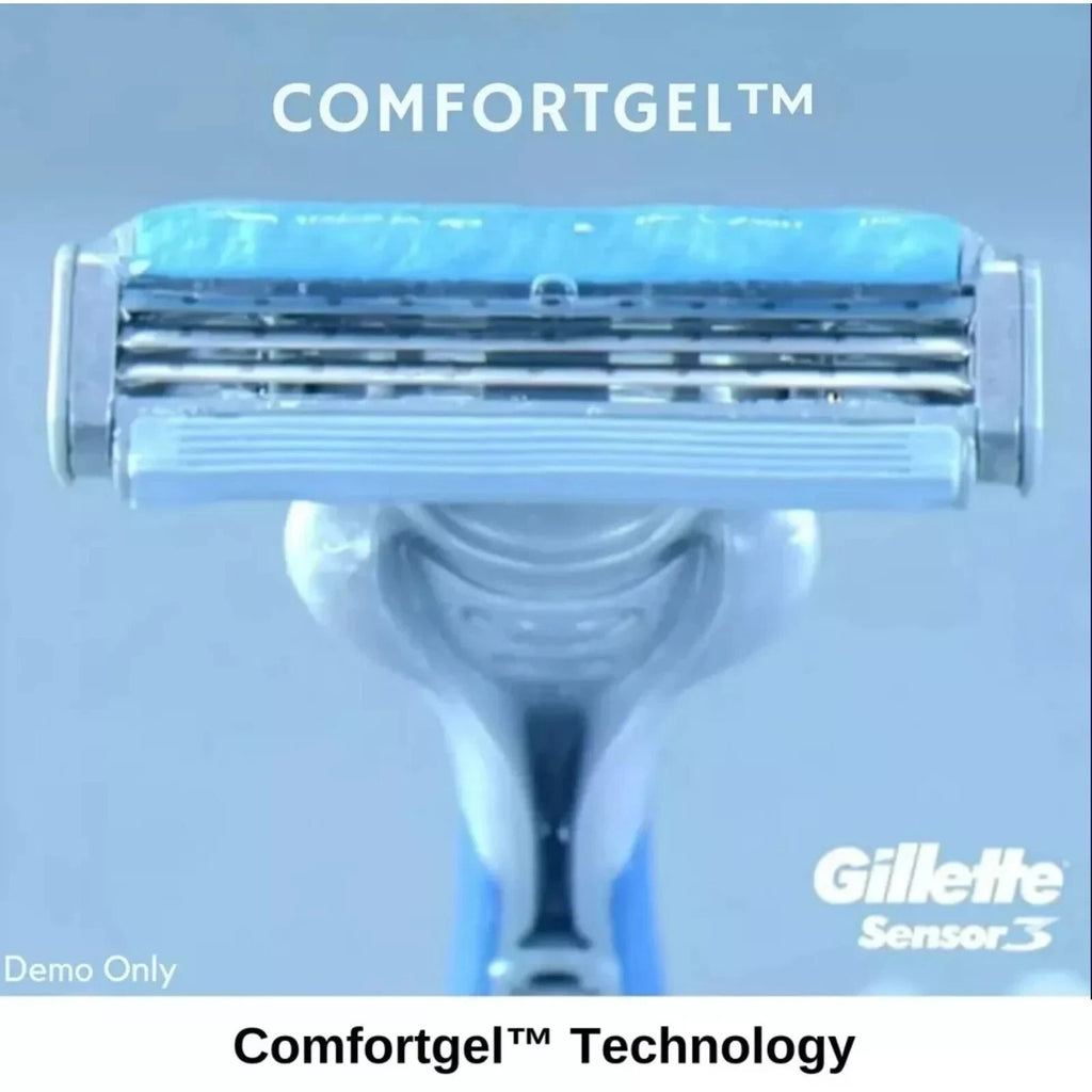 Gillette Sensor3 Disposable Pivoting Head Anti-slip Rubber Handle Mel 36 Pack