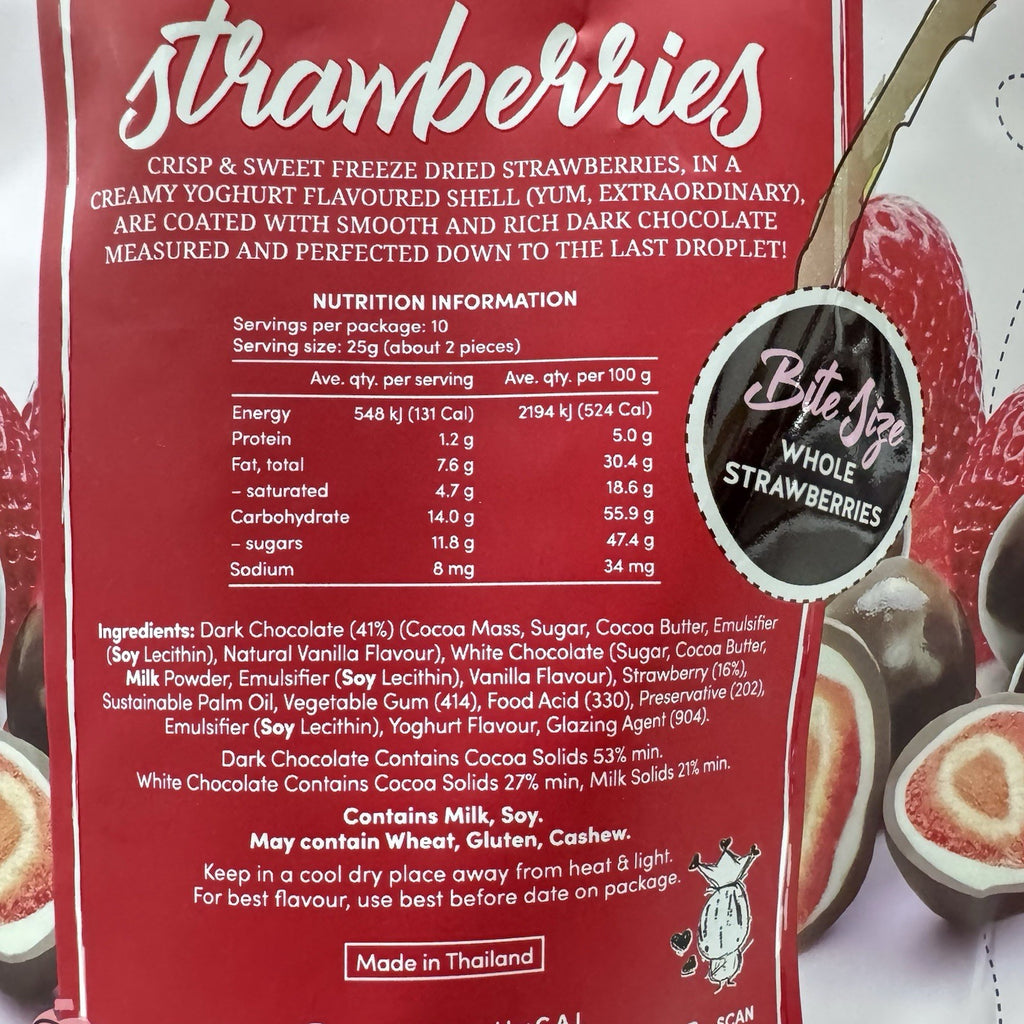 *NEW*NEW* A & R Dark Chocolate Strawberries 250g, Friendly Packaging Crafted