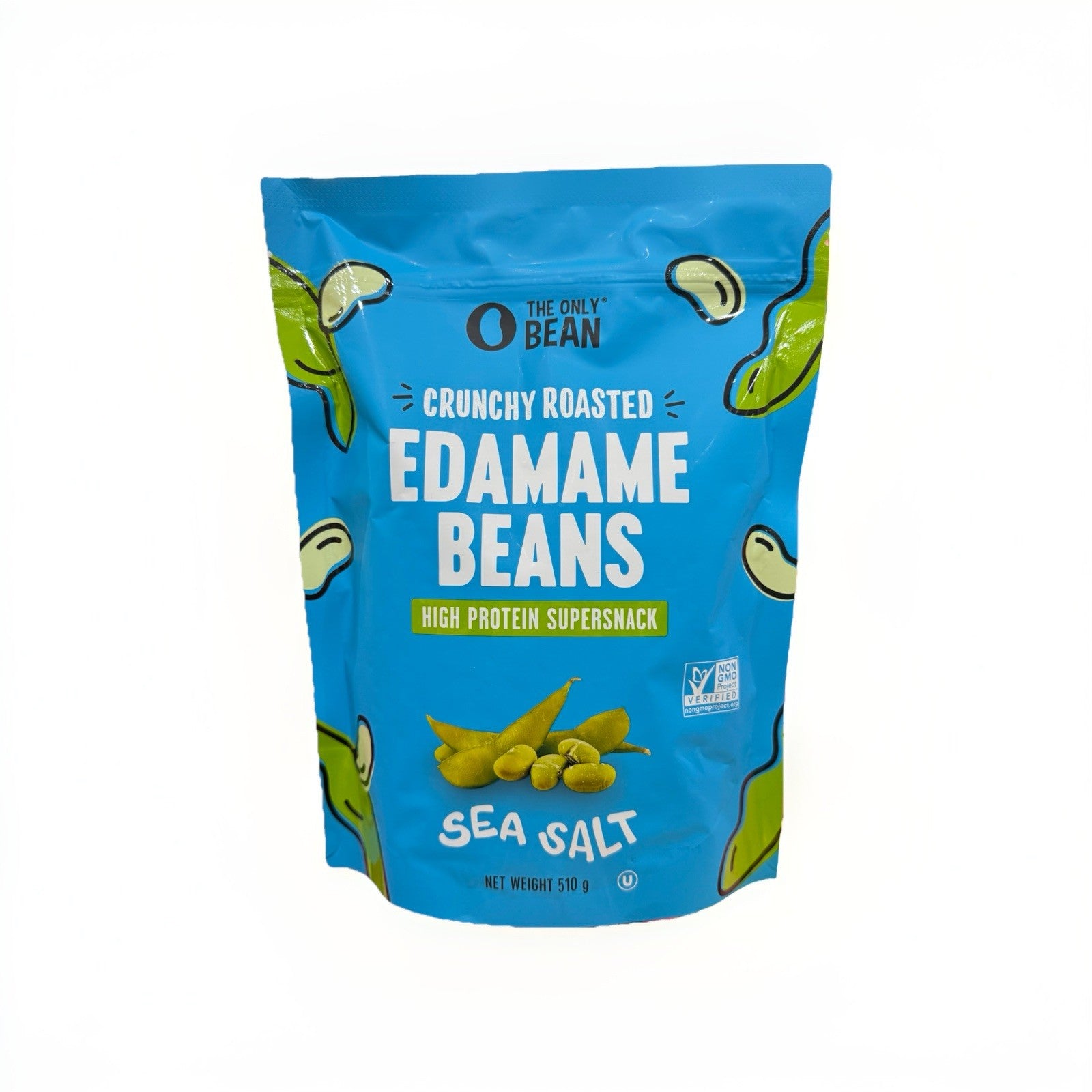 The Only Bean Crunchy Roasted Edamame Beans 510g Protein Snack Non-GMO Vegan