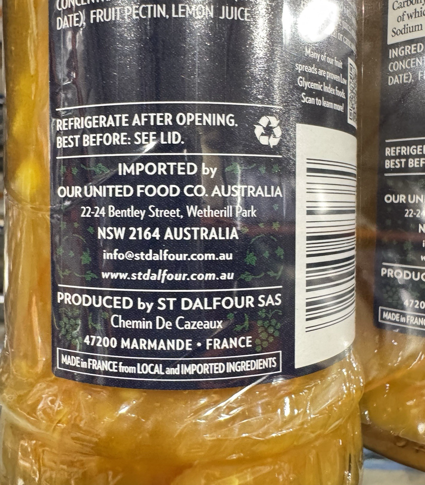 St Dalfour Orange Marmalade 100% Fruit Bread Spread No Cane Sugar Vegan 2 x 500g
