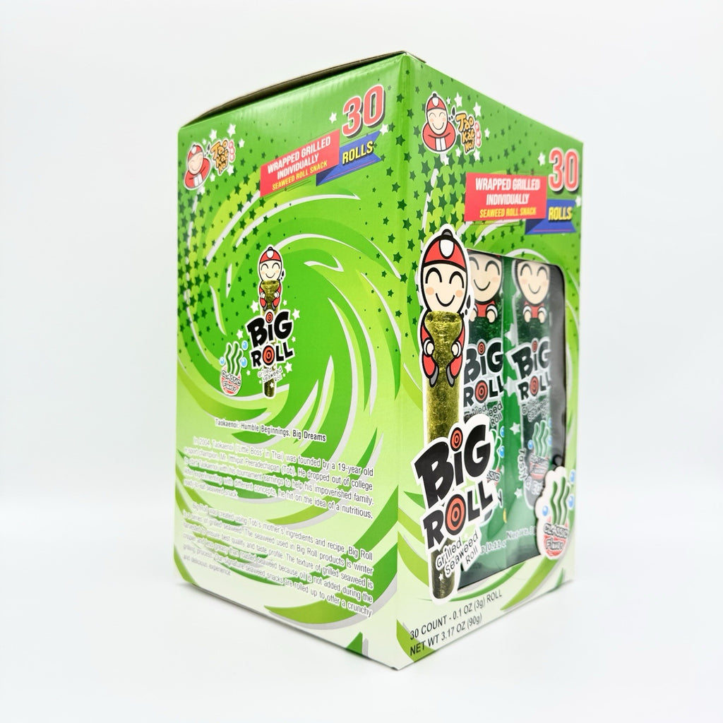 Tao Kae Noi Individually Wrapped Big Roll Grilled Seaweed Roll Snack 30Cout x3gr