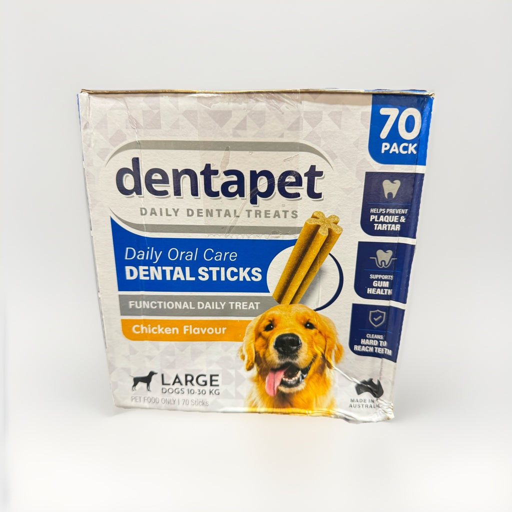 Dentapet Daily Dental Treats Oral Care Chicken Flavour 70 Sticks Large Pet Dog