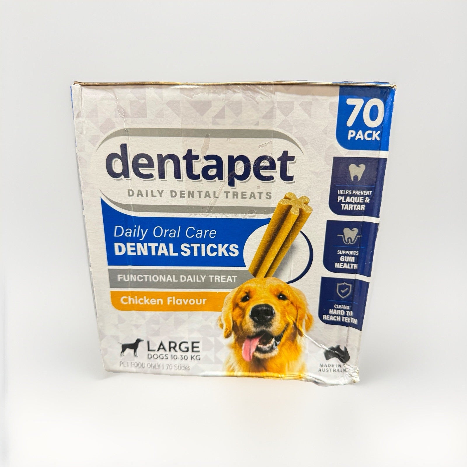 Dentapet Daily Dental Treats Oral Care Chicken Flavour 70 Sticks Large Pet Dog
