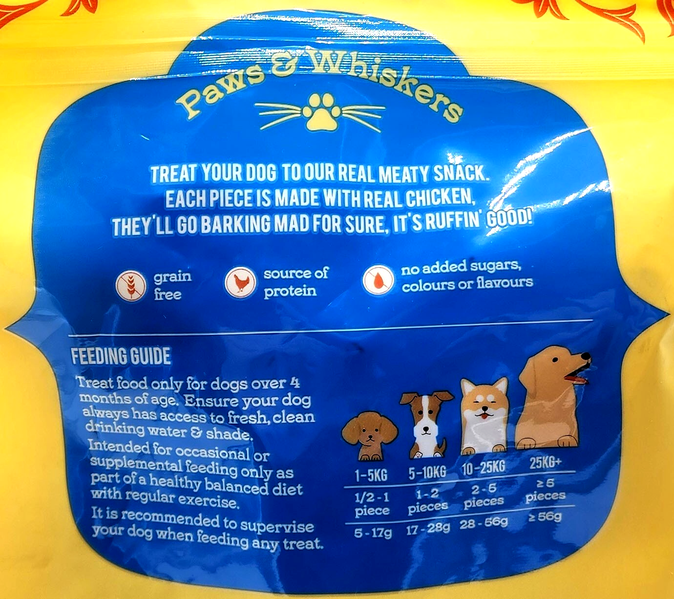 Paws & Whiskers Chicken Tenders Real Premium 500grams, Dog Pet Treats Vitamin