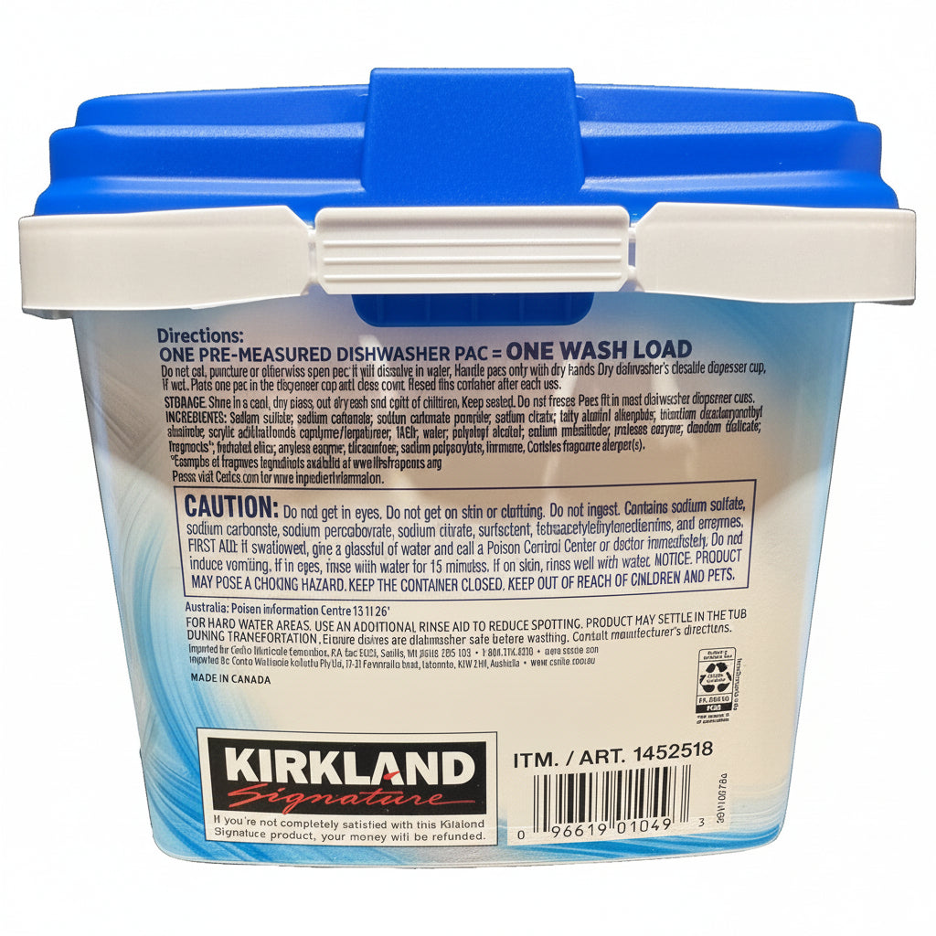 Kirkland Signature Ultra Shine Automatic Dishwasher Detergent Tablets 115 Pacs